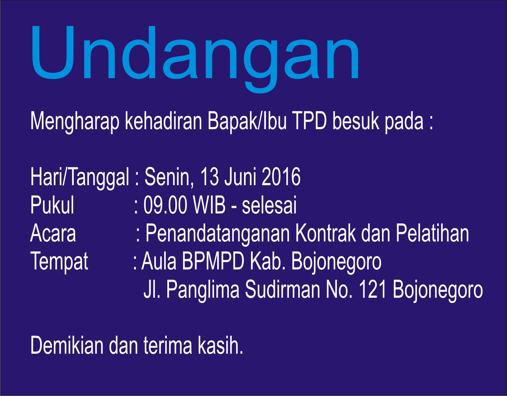 Undangan TPD