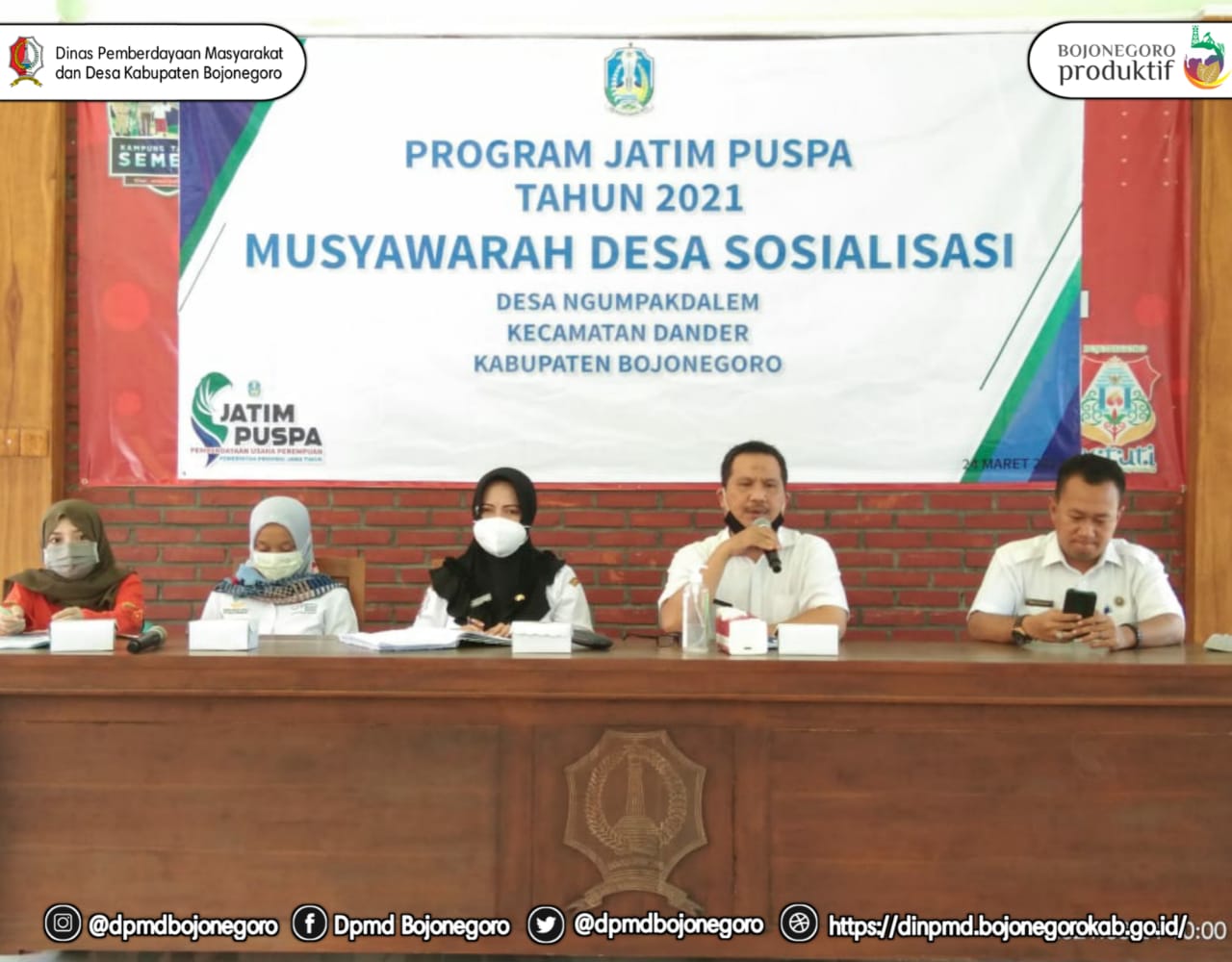 Dinas PMD Bojonegoro Sosialisasikan Program JATIM PUSPA Tahun 2021