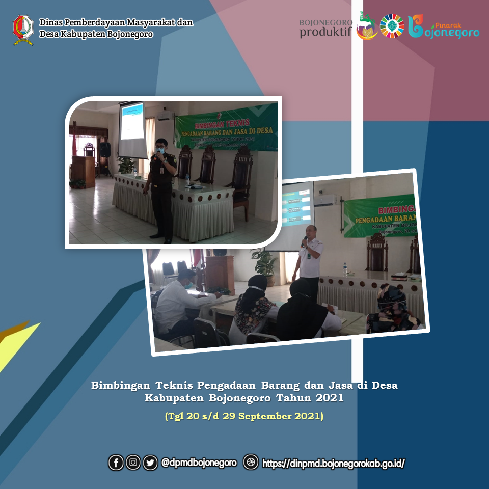 BEKALI KEPALA DESA, PEMKAB BOJONEGORO ADAKAN BIMTEK PENGADAAN BARANG DAN JASA DI DESA TAHUN 2021