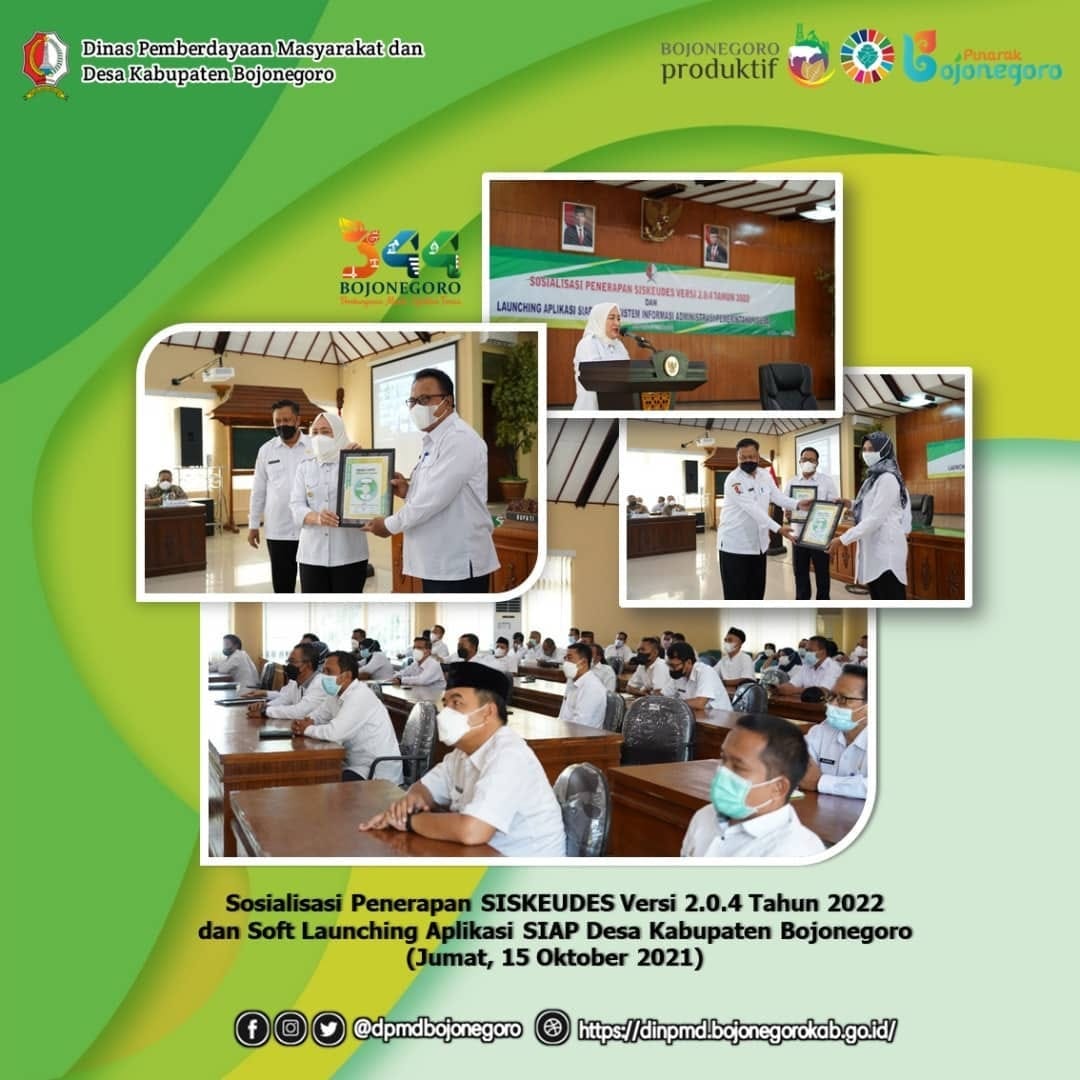 Sosialisasi Penerapan Aplikasi SISKEUDES Versi 2.0.4 dan Shoft Launching Aplikasi SIAP DESA
