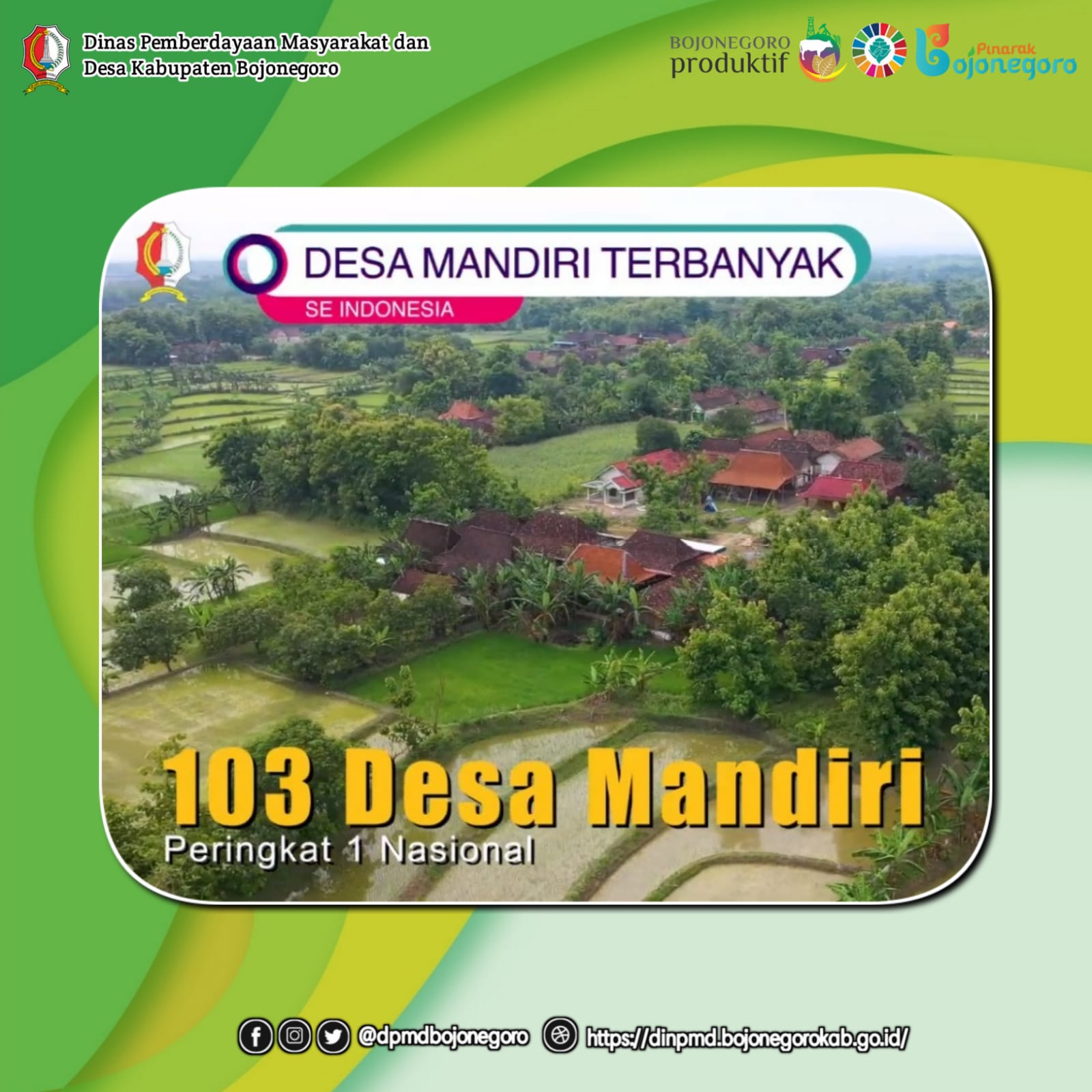 Kabupaten Bojonegoro Peringkat I Nasional Jumlah Desa Mandiri Terbanyak Berdasarkan IDM Tahun 2021