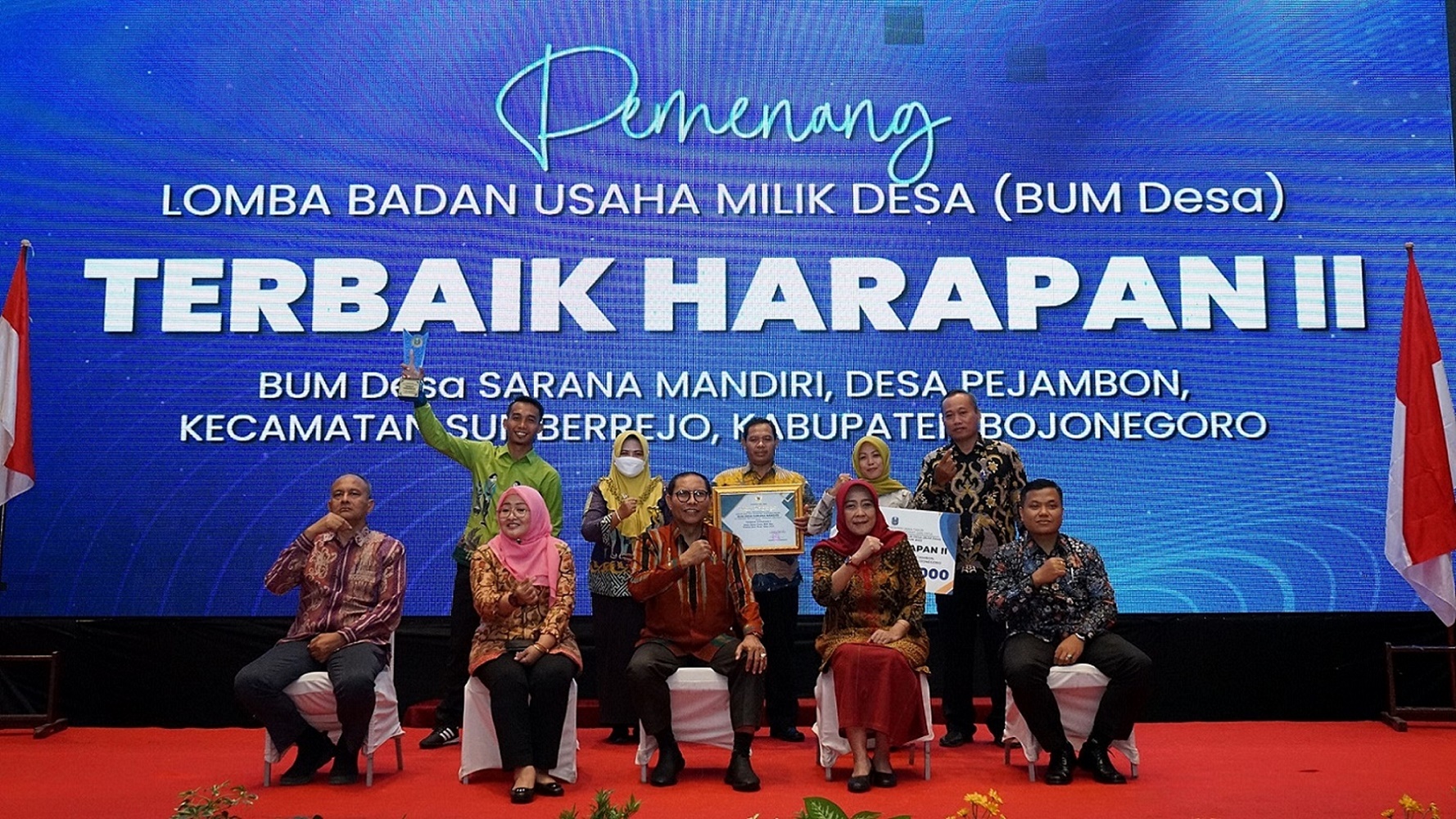 Hadiri Temu Karya Prov. Jatim, BUM Desa Pejambon Raih Terbaik Harapan 2 Lomba BUM Desa Se-Jawa Timur