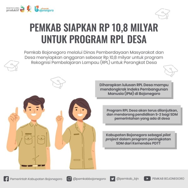 Serius Dongkrak Kualitas SDM Desa, Pemkab Bojonegoro Siapkan Rp10,8 Miliar Beasiswa Program RPL Desa