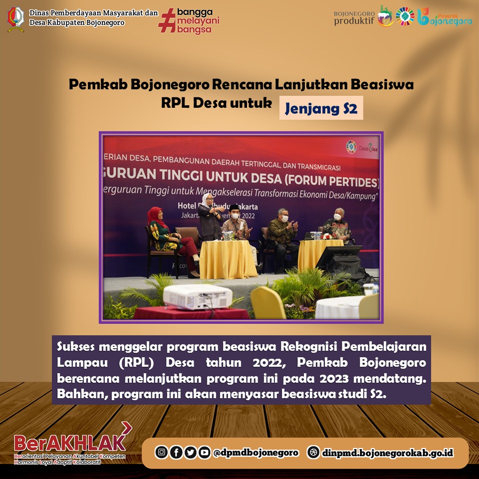 Pemkab Bojonegoro Rencana Lanjutkan Beasiswa RPL Desa untuk Jenjang S2
