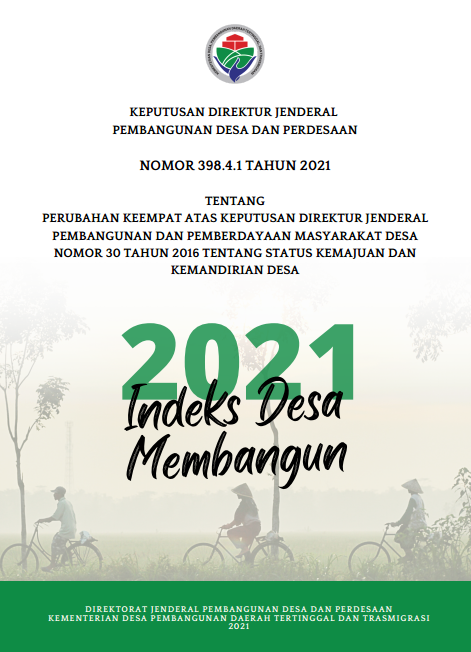 SK Dirjen PDP Kemendesa PDTT RI NoO. 398.4.1 Tahun 2021 Status Desa IDM Tahun 2021