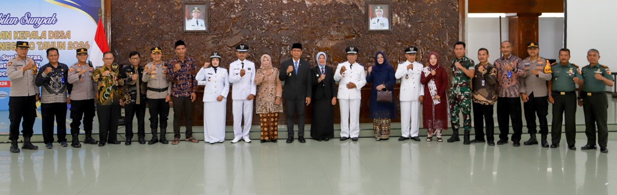 Pelantikan dan Pengambilan Sumpah Kepala Desa Hasil Pilkades Antar Waktu <BR>Kabupaten Bojonegoro Tahun 2026